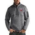 thumbnail image 1 of Men's Antigua Heather Gray New York Islanders Fortune Big & Tall Quarter-Zip Pullover Jacket, 1 of 1