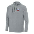 thumbnail image 1 of Men's Antigua Heather Gray New York Islanders Spikes Quarter-Zip Hoodie, 1 of 1