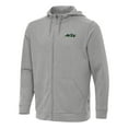 thumbnail image 1 of Men's Antigua Heather Gray New York Jets Effortless Full-Zip Hoodie, 1 of 1
