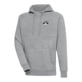 thumbnail image 1 of Men's Antigua Heather Gray New York Knicks Metallic Logo Victory Raglan Pullover Hoodie, 1 of 1