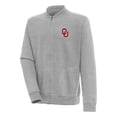 thumbnail image 1 of Men's Antigua  Heather Gray Oklahoma Sooners Victory Full-Zip Jacket, 1 of 1