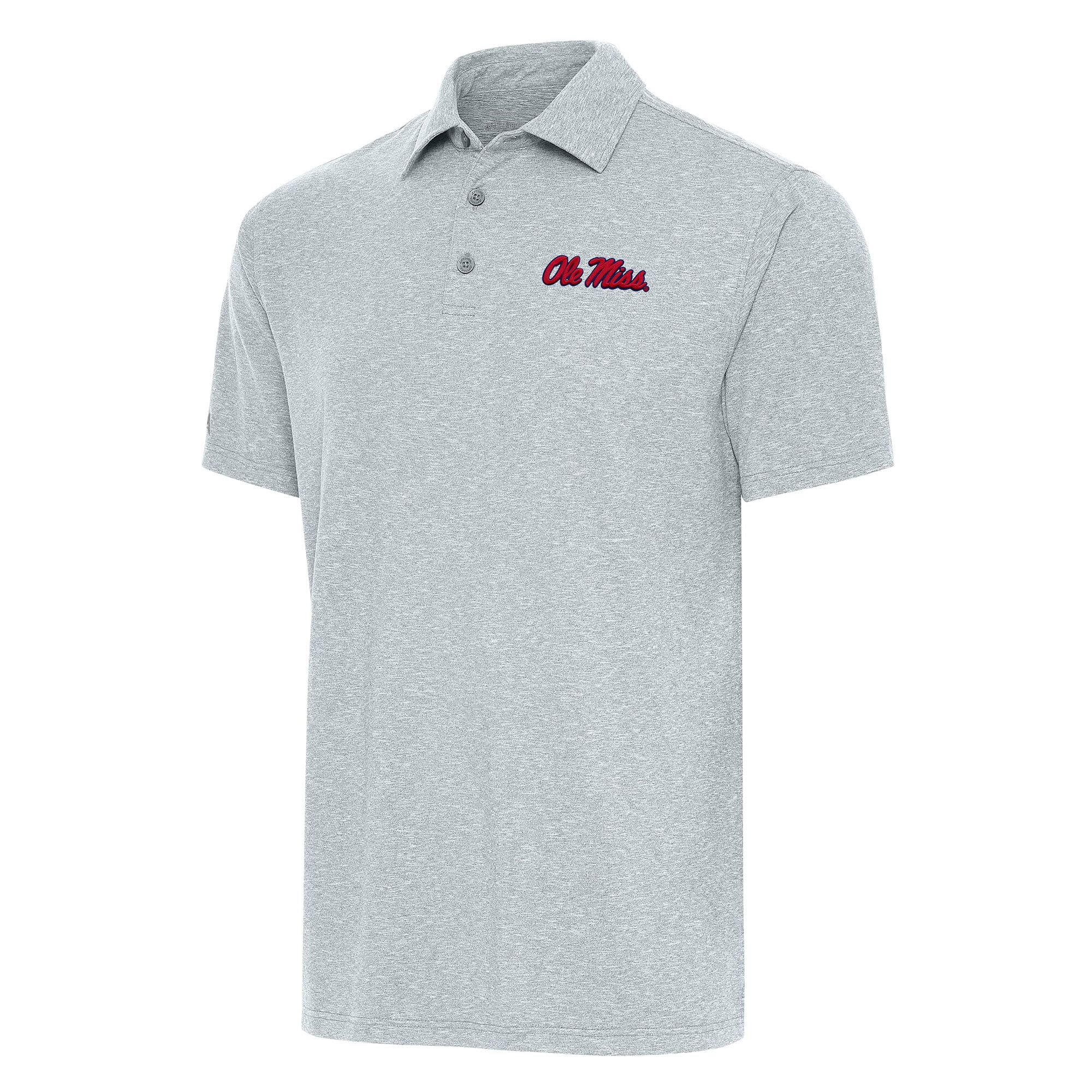 Men's Antigua Heather Gray Ole Miss Rebels Big & Tall Par 3 Polo ...