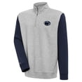 thumbnail image 1 of Men's Antigua  Heather Gray Penn State Nittany Lions Victory Quarter-Zip Pullover Top, 1 of 1