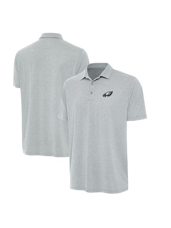 Men's Antigua Heather Gray Philadelphia Eagles Scheme Polo