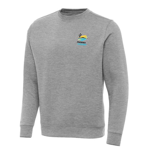 Men's Antigua  Heather Gray Phoenix Raceway Big & Tall Victory Pullover Sweatshirt