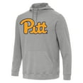 thumbnail image 1 of Men's Antigua Heather Gray Pitt Panthers Cloud Pullover Hoodie, 1 of 1