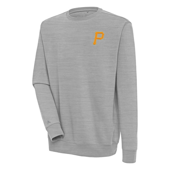 Men's Antigua  Heather Gray Pittsburgh Pirates Victory Pullover Sweatshirt