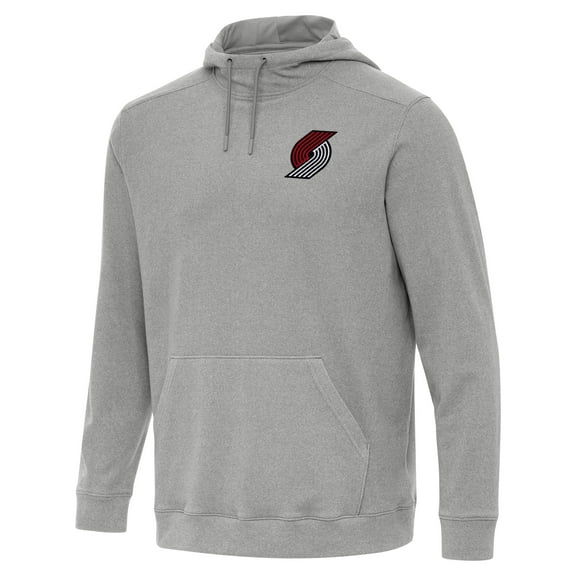 Men's Antigua Heather Gray Portland Trail Blazers Cloud Pullover Hoodie