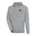 thumbnail image 1 of Men's Antigua  Heather Gray Quad Cities River Bandits Victory Pullover Hoodie, 1 of 1