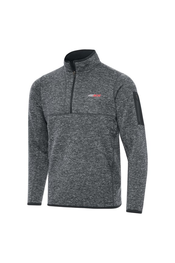 Men's-Antigua  Heather Gray Richard Childress Racing Fortune 1/2-Zip Pullover Jacket