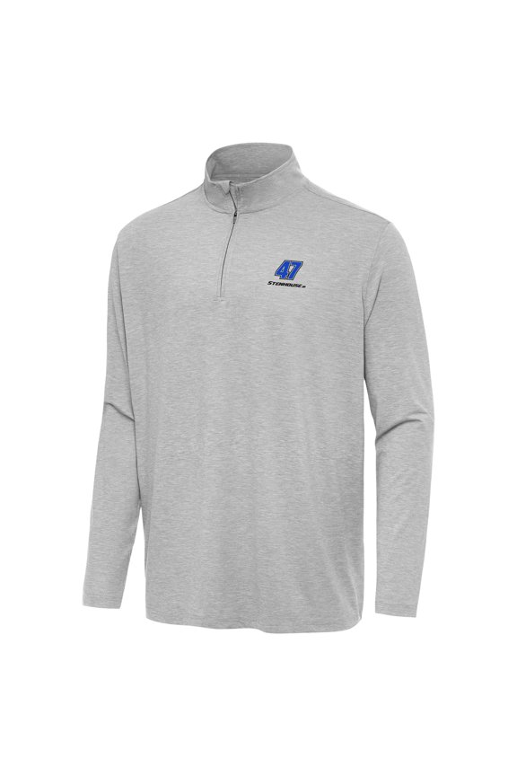 Men's Antigua Heather Gray Ricky Stenhouse Jr. Hunk Quarter-Zip Top