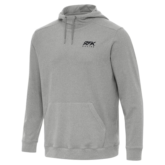 Men's Antigua Heather Gray Roush Fenway Keselowski Racing Cloud Pullover Hoodie