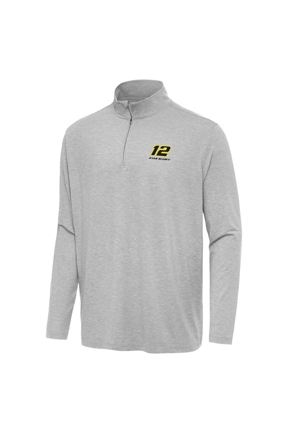 Men's Antigua  Heather Gray Ryan Blaney Hunk Quarter-Zip Top