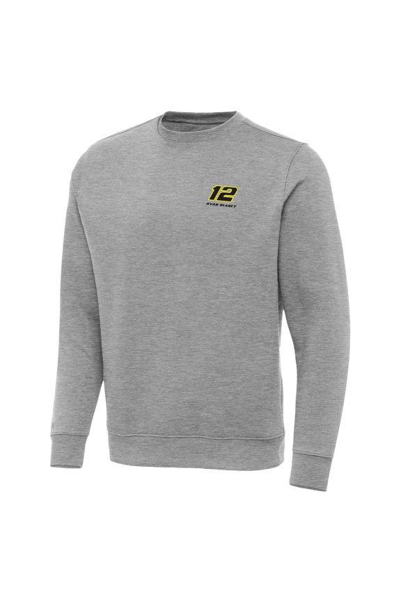 Men's-Antigua  Heather Gray Ryan Blaney Victory Pullover Sweatshirt