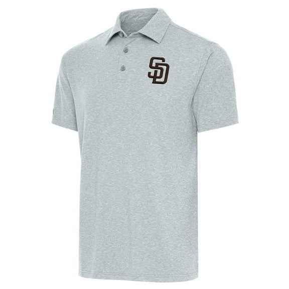 Men's Antigua  Heather Gray San Diego Padres Par Polo