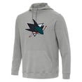 thumbnail image 1 of Men's Antigua Heather Gray San Jose Sharks Cloud Pullover Hoodie, 1 of 1