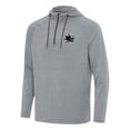 thumbnail image 1 of Men's Antigua Heather Gray San Jose Sharks Spikes Quarter-Zip Hoodie, 1 of 1