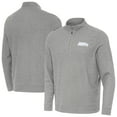 thumbnail image 1 of Men's Antigua Heather Gray Seattle Seahawks Subtle Quarter-Zip Jacket, 1 of 4