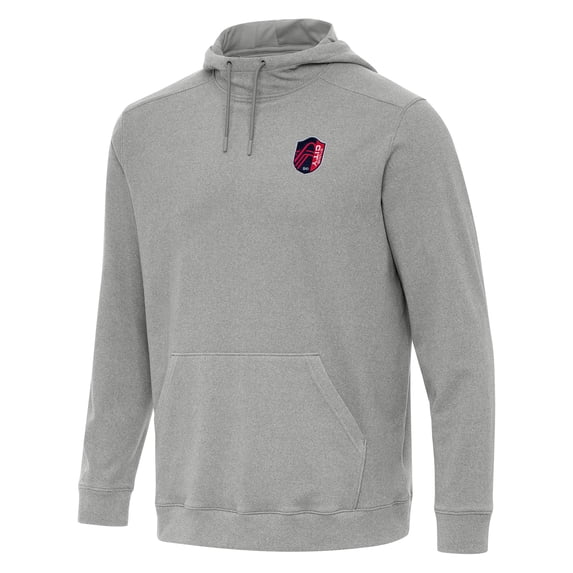 Men's Antigua Heather Gray St. Louis City SC Cloud Pullover Hoodie