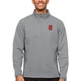 thumbnail image 1 of Men's Antigua Heather Gray Syracuse Orange Course Quarter-Zip Pullover Top, 1 of 1