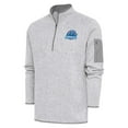 thumbnail image 1 of Men's Antigua  Heather Gray Tennessee Smokies Fortune Quarter-Zip Pullover Jacket, 1 of 1