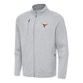 thumbnail image 1 of Men's Antigua Heather Gray Texas Longhorns Hold-Up Full-Zip Tri-Blend Jacket, 1 of 1
