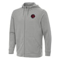 thumbnail image 1 of Men's Antigua Heather Gray Toronto Raptors Effortless Full-Zip Hoodie Jacket, 1 of 1