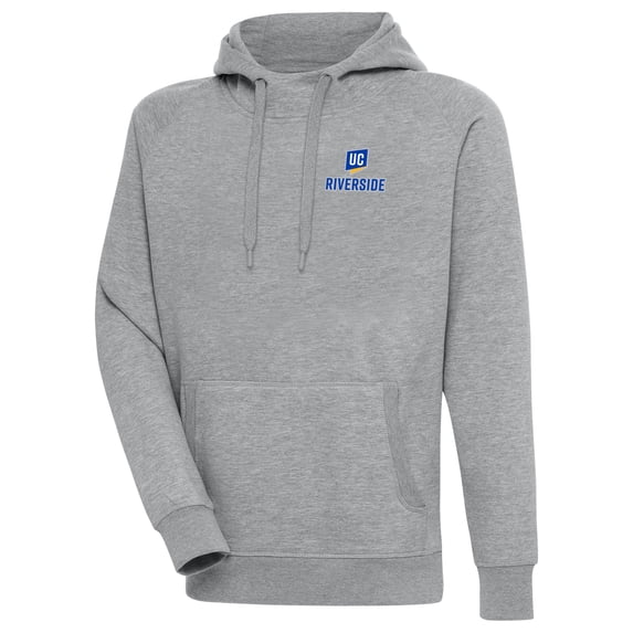 Men's Antigua Heather Gray UC Riverside Highlanders Victory Pullover Hoodie