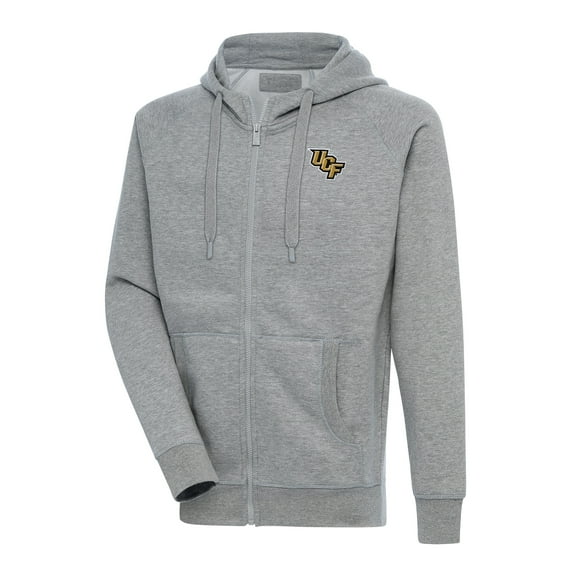 Men's Antigua Heather Gray UCF Knights Big & Tall Victory Full-Zip Hoodie Jacket