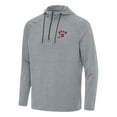 thumbnail image 1 of Men's Antigua Heather Gray Utah Utes Spikes Raglan Quarter-Zip Hoodie, 1 of 1