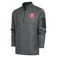 thumbnail image 1 of Men's Antigua  Heather Gray Vancouver Canadians Big & Tall Fortune Quarter-Zip Pullover Jacket, 1 of 1