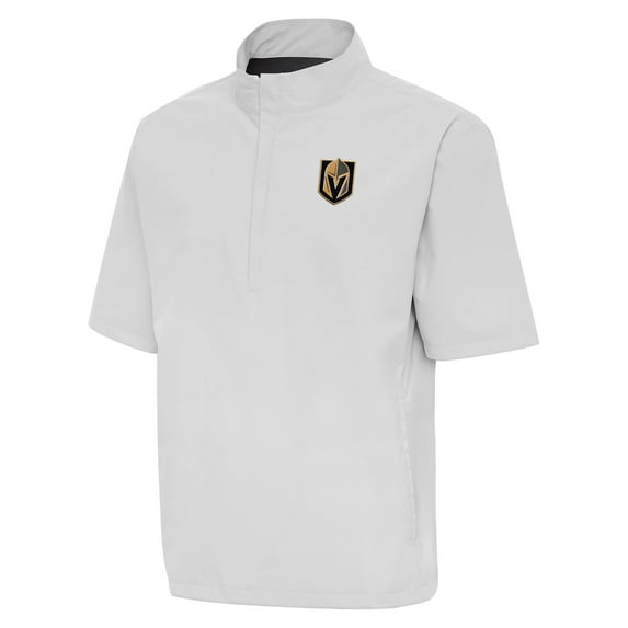 Men's Antigua Heather Gray Vegas Golden Knights Brisk Quarter-Zip Windbreaker