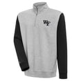 thumbnail image 1 of Men's Antigua  Heather Gray Wake Forest Demon Deacons Victory Quarter-Zip Pullover Top, 1 of 1