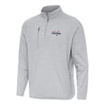 thumbnail image 1 of Men's Antigua Heather Gray Washington Capitals Certain Quarter-Zip Tri-Blend Sweatshirt, 1 of 1