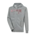 thumbnail image 1 of Men's Antigua Heather Gray Washington State Cougars Big & Tall Victory Raglan Full-Zip Hoodie Jacket, 1 of 1