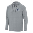 thumbnail image 1 of Men's Antigua Heather Gray West Virginia Mountaineers Spikes Quarter-Zip Hoodie, 1 of 1