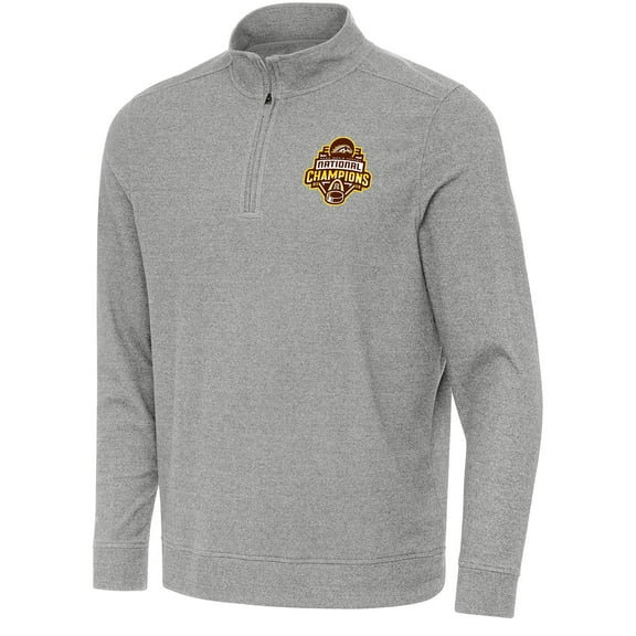 Men's Antigua Heather Gray Western Michigan Broncos 2025 NCAA Frozen Four Men's Ice Hockey National Champions Subtle