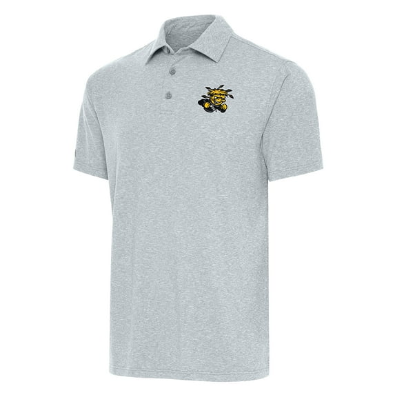 Men's Antigua Heather Gray Wichita State Shockers Big & Tall Par 3 Polo