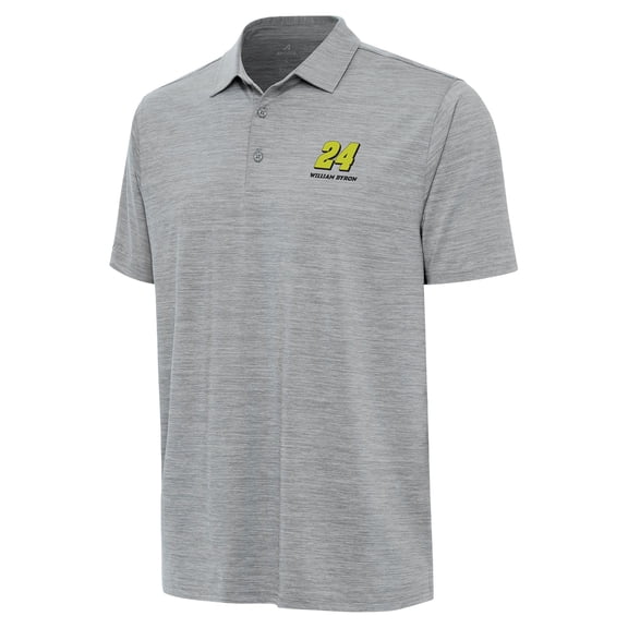 Men's Antigua  Heather Gray William Byron Layout Polo