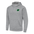 thumbnail image 1 of Men's-Antigua  Heather Gray Wisconsin Badgers St. Patrick's Day Fleece Raglan Victory Pullover Hoodie, 1 of 2