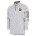 thumbnail image 1 of Men's Antigua  Heather Gray Wisconsin Timber Rattlers Fortune Quarter-Zip Pullover Jacket, 1 of 1