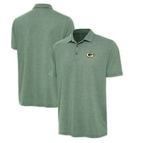 Men's Antigua Heather Green Green Bay Packers  Scheme Polo