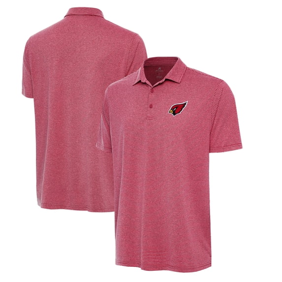 Men's Antigua Heather Heather Red Arizona Cardinals Scheme Polo