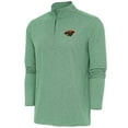 thumbnail image 1 of Men's Antigua  Heather Hunter Green Minnesota Wild Hunk Quarter-Zip Pullover Top, 1 of 1