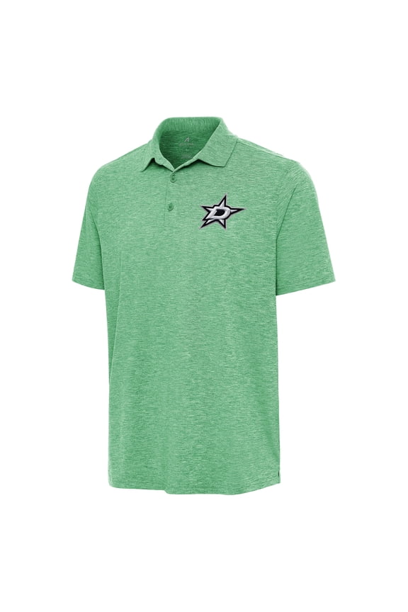 Men's Antigua Heather Kelly Green Dallas Stars Par 3 Polo