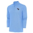 thumbnail image 1 of Men's Antigua Heather Light Blue Tennessee Titans Hunk Quarter-Zip Pullover Top, 1 of 1