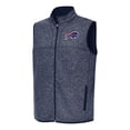 thumbnail image 1 of Men's Antigua  Heather Navy Buffalo Bills Fortune Full-Zip Vest, 1 of 1