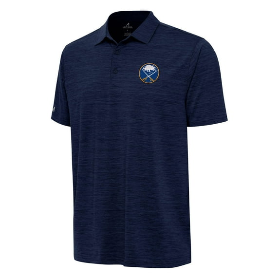 Men's Antigua Heather Navy Buffalo Sabres Layout Polo