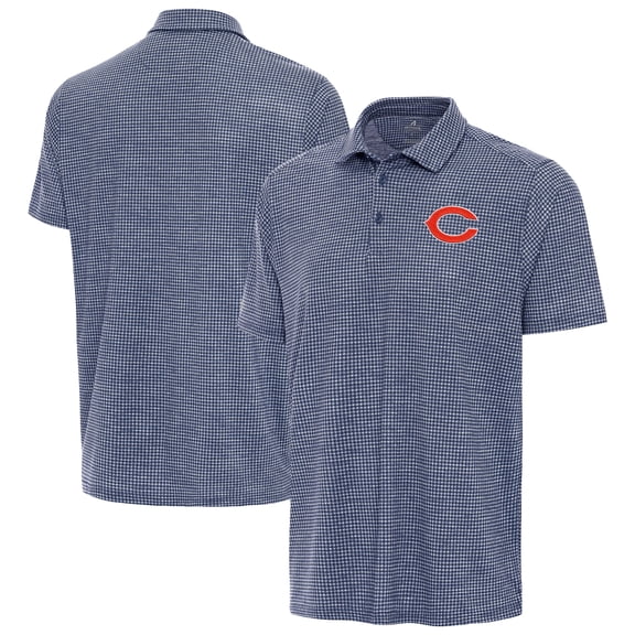 Men's Antigua Heather Navy Chicago Bears Replica Polo