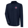 thumbnail image 1 of Men's Antigua  Heather Navy Chicago Cubs Tidy Quarter-Zip Hoodie, 1 of 1